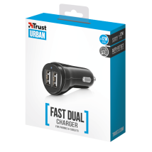Зарядное устройство 2x12W Fast Dual USB Car Charger for phones & tablets