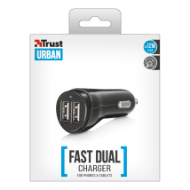 Зарядное устройство 2x12W Fast Dual USB Car Charger for phones & tablets