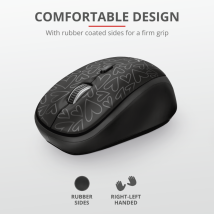 Чехол для ноутбука + мышь Trust Yvo Reversible Sleeve for 15.6" Laptops - black hearts