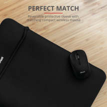 Чехол для ноутбука + мышь Trust Yvo Reversible Sleeve for 15.6" Laptops - black