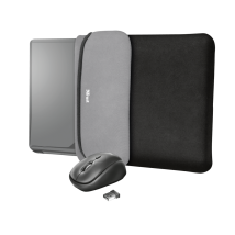 Чехол для ноутбука + мышь Trust Yvo Reversible Sleeve for 15.6" Laptops - black