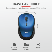 Чехол для ноутбука + мышь Trust Yvo Reversible Sleeve for 15.6" Laptops  - blue