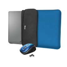 Чехол для ноутбука + мышь Trust Yvo Reversible Sleeve for 15.6" Laptops  - blue