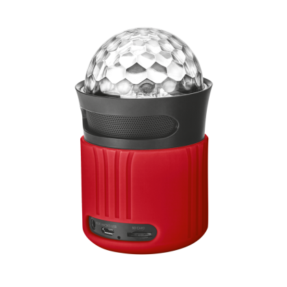 Портативная беспроводная акустика Dixxo Go Wireless Bluetooth Speaker with party lights red