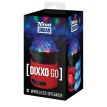 Портативная беспроводная акустика Dixxo Go Wireless Bluetooth Speaker with party lights red