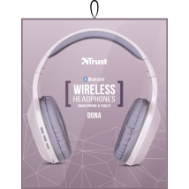 Бездротові Bluetooth-навушники Trust Dona Wireless Bluetooth headphones - pink (22889)