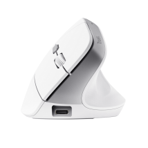 Бездротова оптична миша Trust Bayo II Ergonomic Rechargeable Wireless Mouse - White