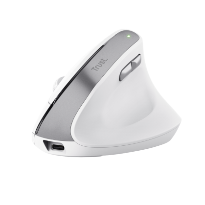 Бездротова оптична миша Trust Bayo II Ergonomic Rechargeable Wireless Mouse - White
