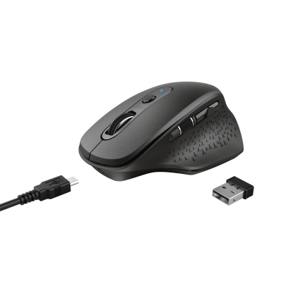 Беспроводная оптическая мышь Trust Ozaa Rechargeable Wireless Mouse - black