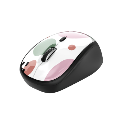 Беспроводная мышь Yvi Wireless Mouse - pink circles