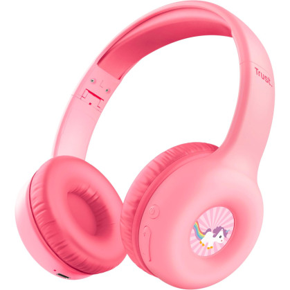 Дитячі бездротові Bluetooth навушники Trust Nouna Wireless Kids Headphones-pink