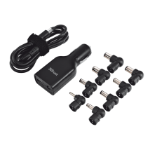Зарядное устройство 90W PLUG & GO MICRO LAPTOP CHARGER FOR CAR USE - BLACK
